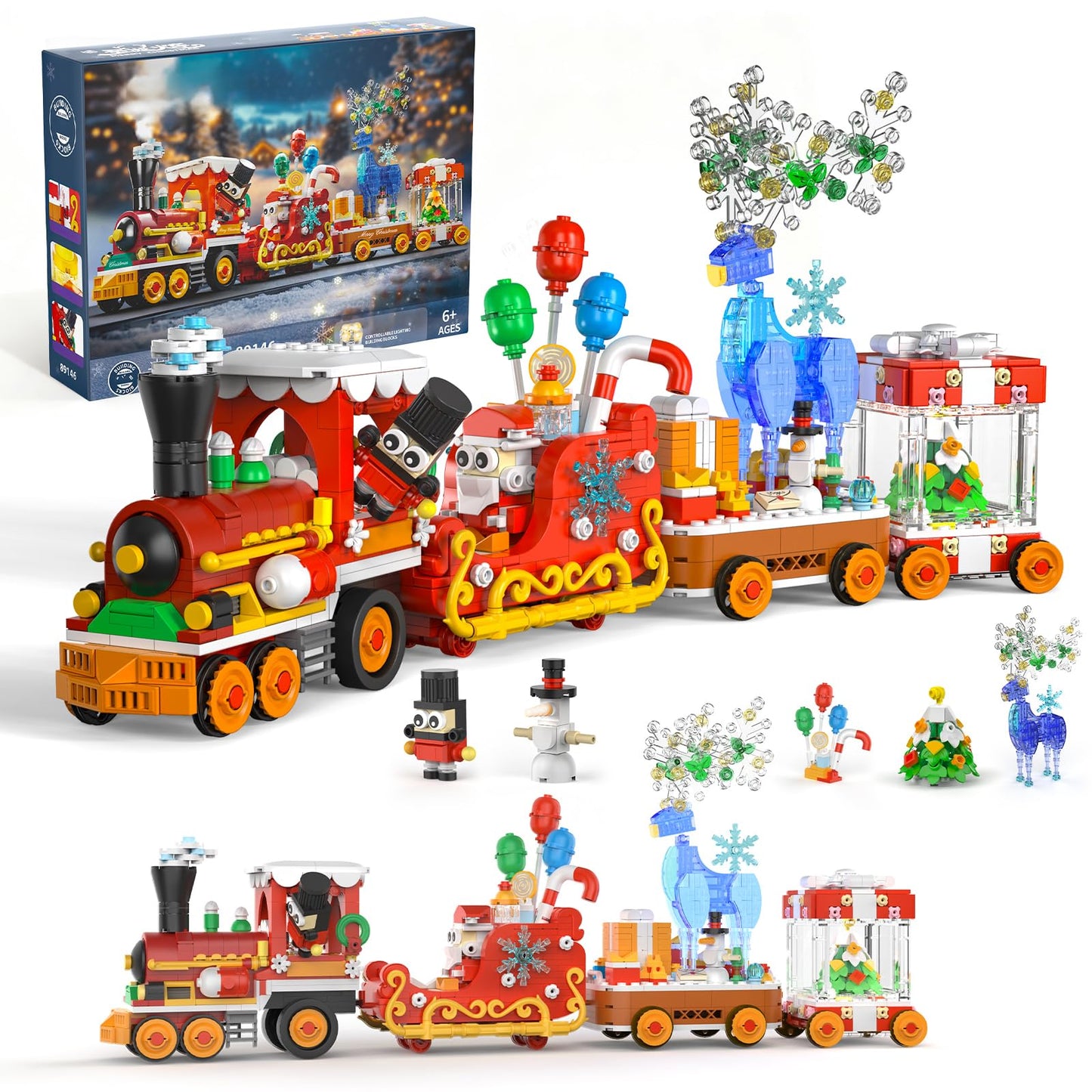 Xingya Youpin Christmas Train Building Block Set – 1461 PCS with LED Light