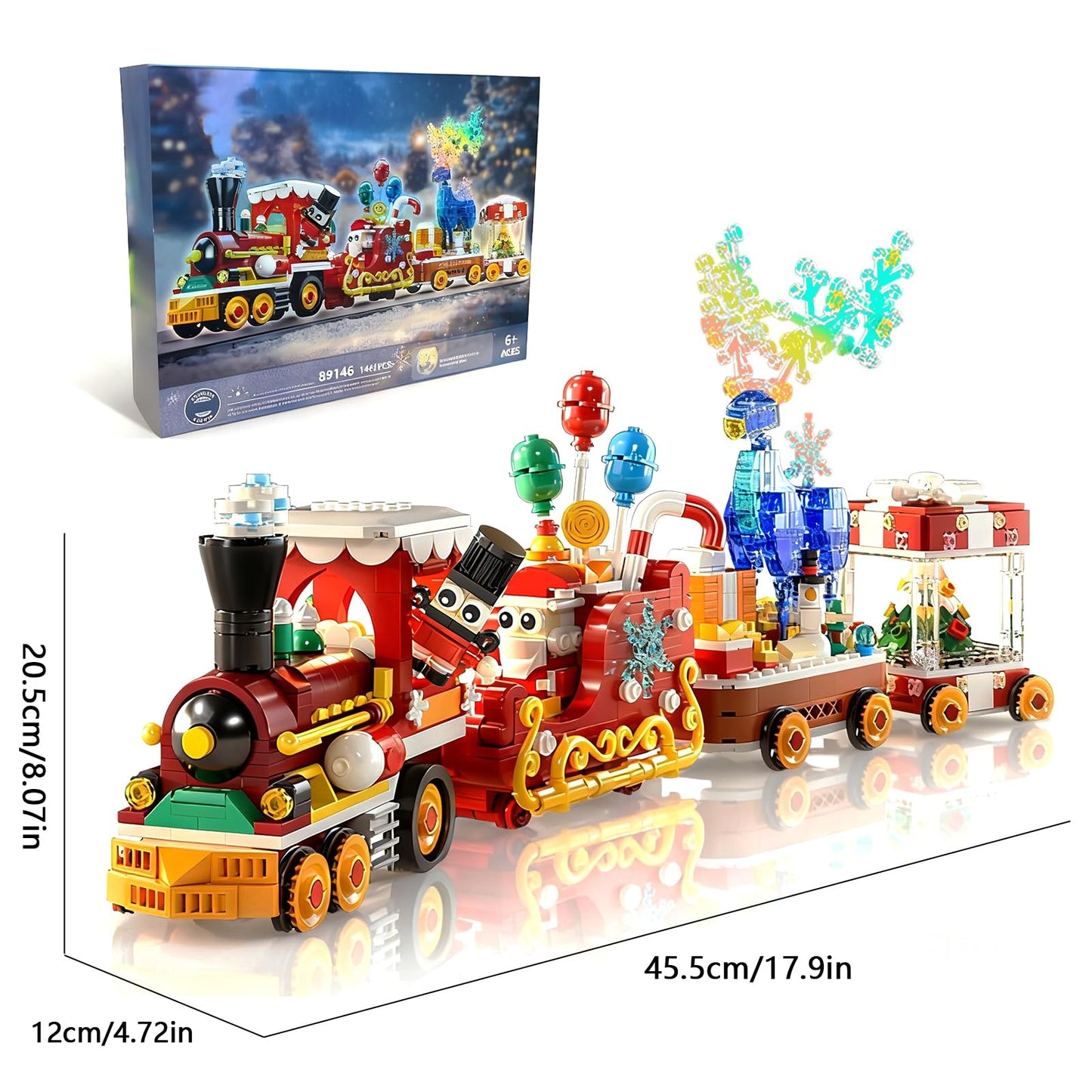 Xingya Youpin Christmas Train Building Block Set – 1461 PCS with LED Light