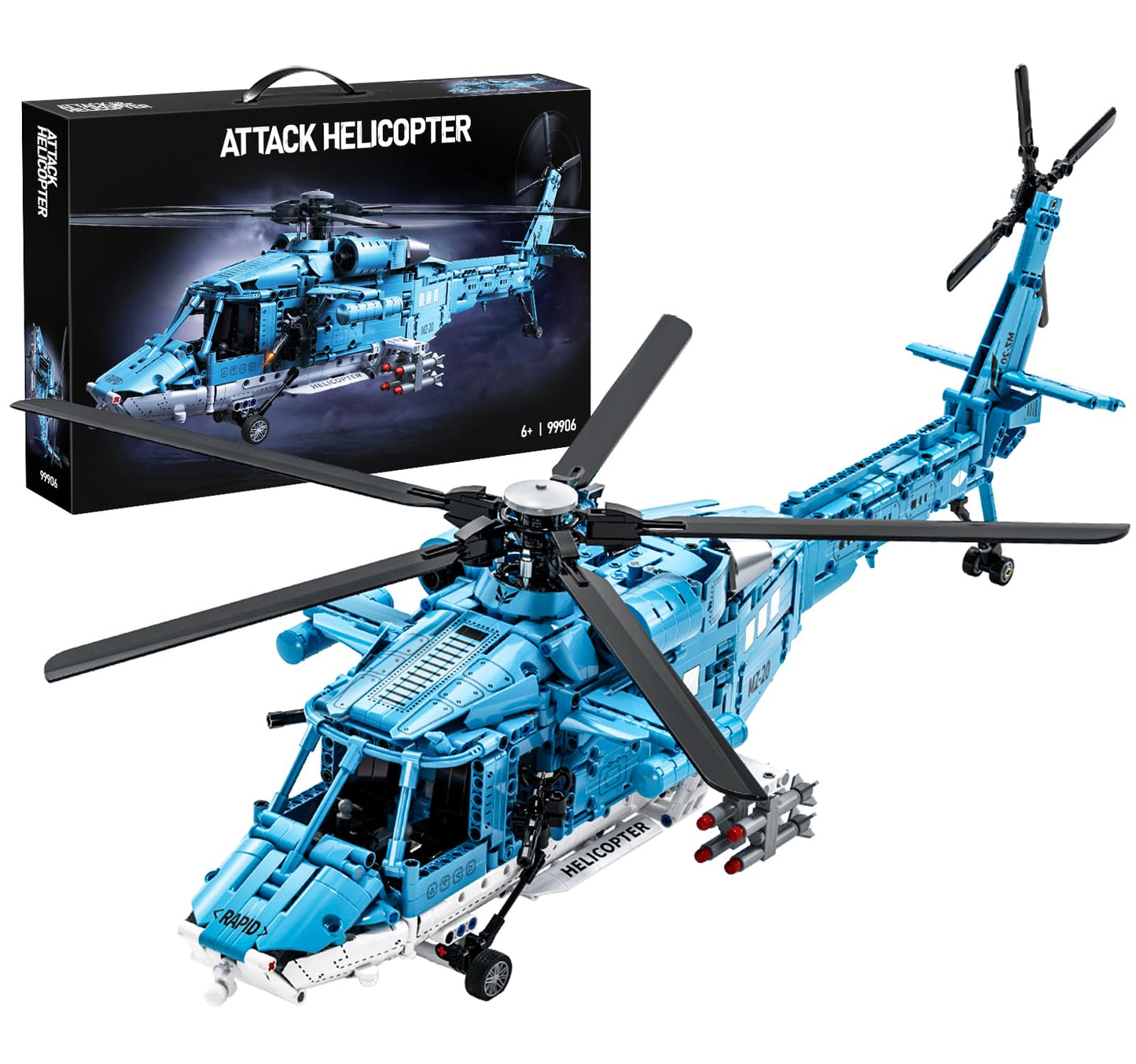 Xingya Youpin Military Helicopter Building Blocks Set — 1521 Pcs with Rotating Blades