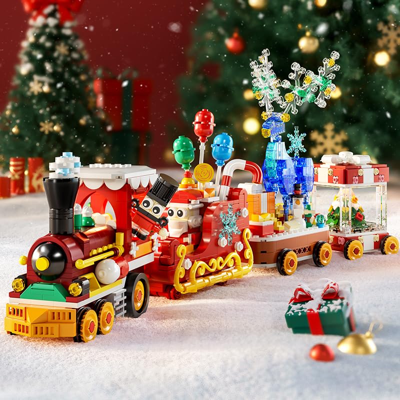 Xingya Youpin Christmas Train Building Block Set – 1461 PCS with LED Light