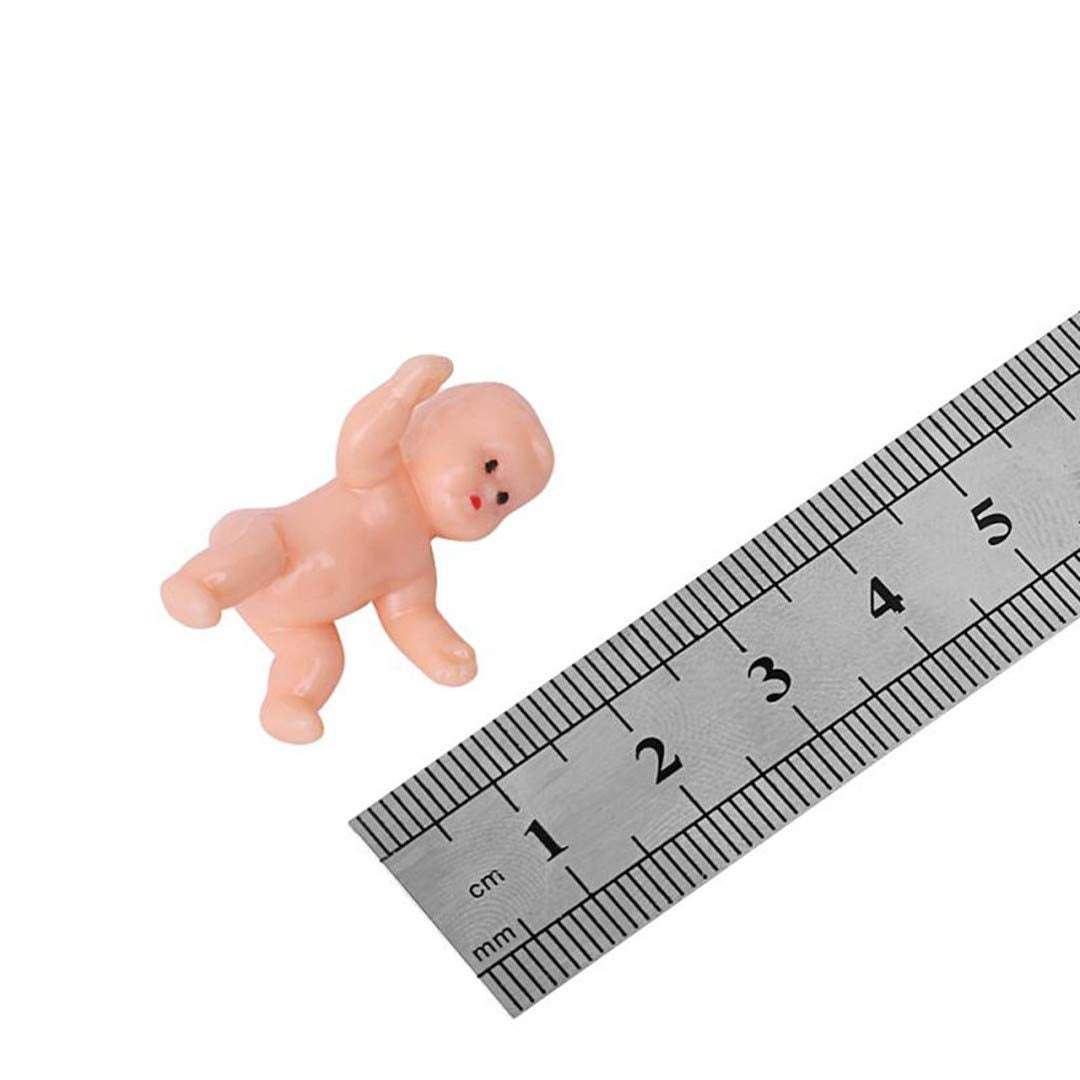 XINHUIDALSQ 24 Pcs King Cake Babies – 1.2-Inch Mini Plastic Babies for Baby Shower Ice Cube Game