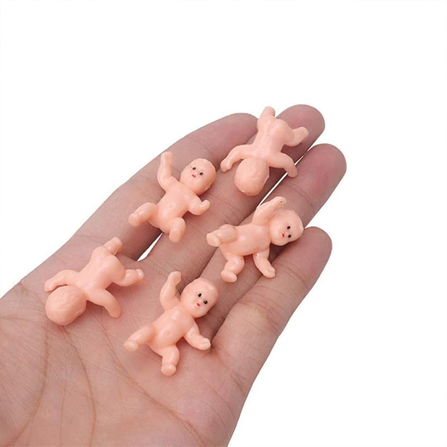 XINHUIDALSQ 24 Pcs King Cake Babies – 1.2-Inch Mini Plastic Babies for Baby Shower Ice Cube Game