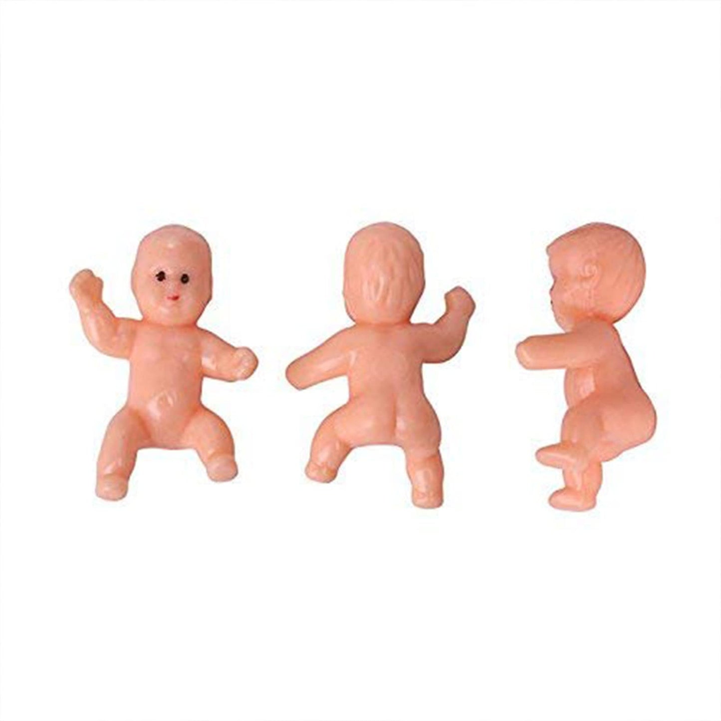 XINHUIDALSQ 24 Pcs King Cake Babies – 1.2-Inch Mini Plastic Babies for Baby Shower Ice Cube Game