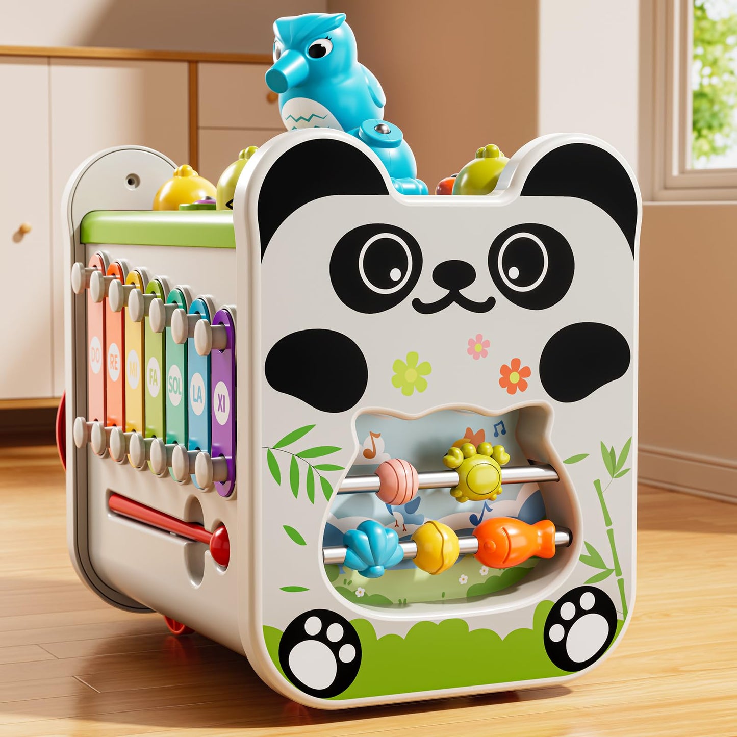 XINNOVEL 6-in-1 Montessori Toy for Toddlers – Hammering, Xylophone, Shape Sorting (Ages 2+)