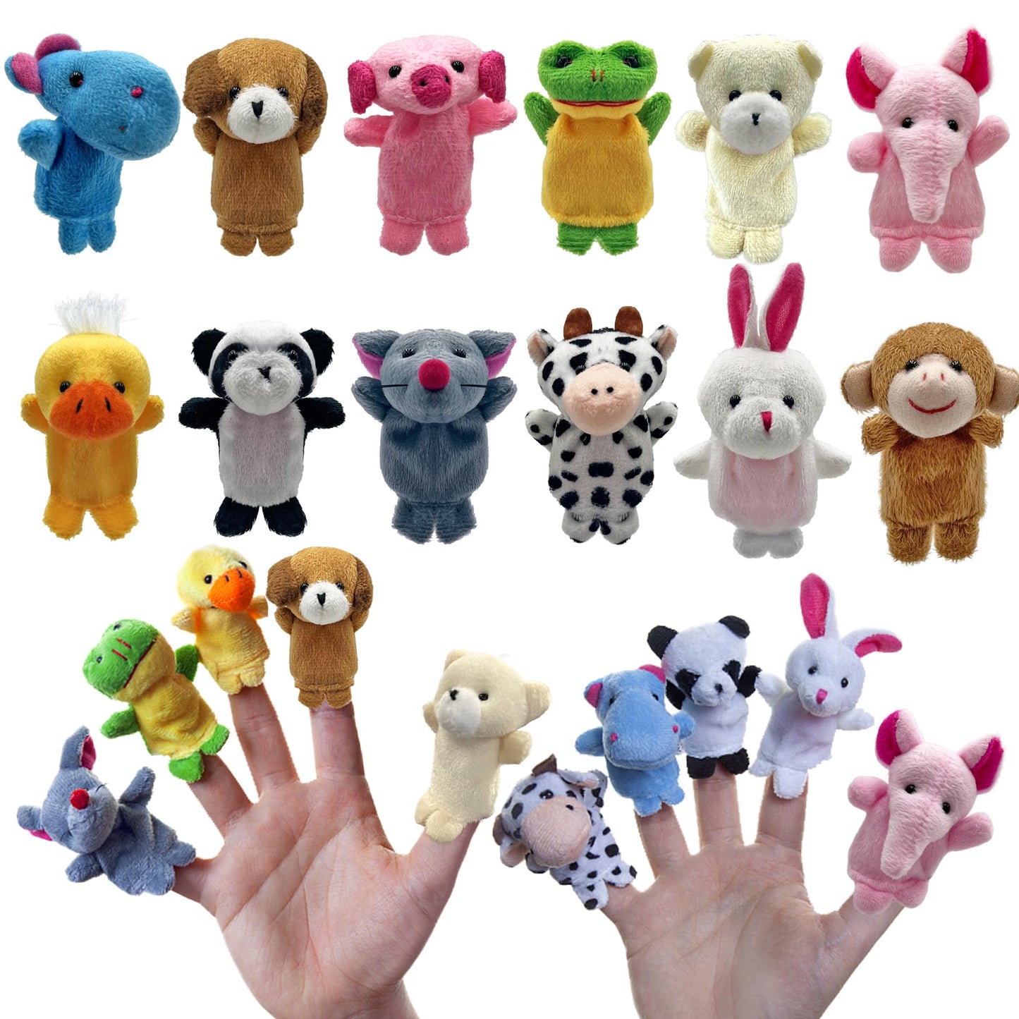 XIPEGPA 12-Piece Finger Puppets Set for Storytelling, Playtime, and Teaching
