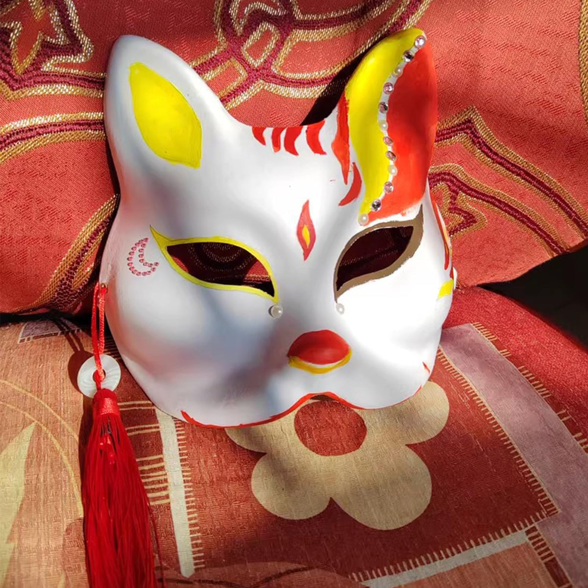 XIPEGPA 20-Pack White Paper Cat Masks for DIY Masquerade Props & Party Decor