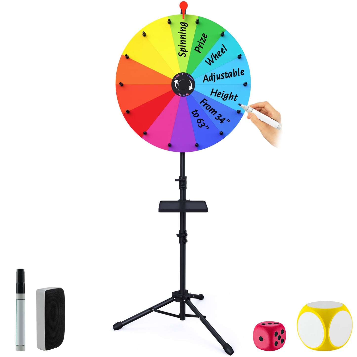 XIPENGKEJI 24-Inch Tabletop Prize Wheel – Durable Spin Wheel for Family & Parties