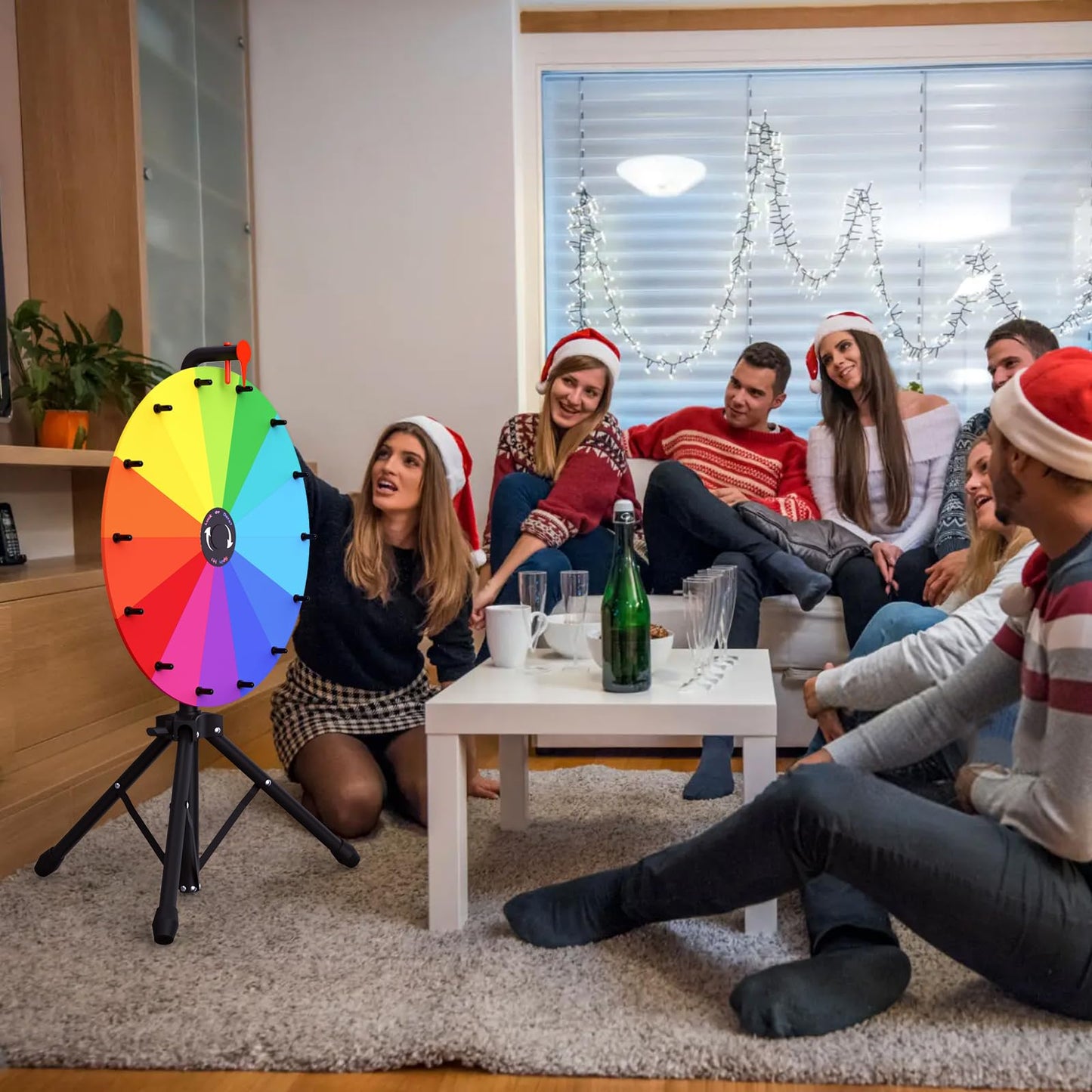 XIPENGKEJI 24-Inch Tabletop Prize Wheel – Durable Spin Wheel for Family & Parties