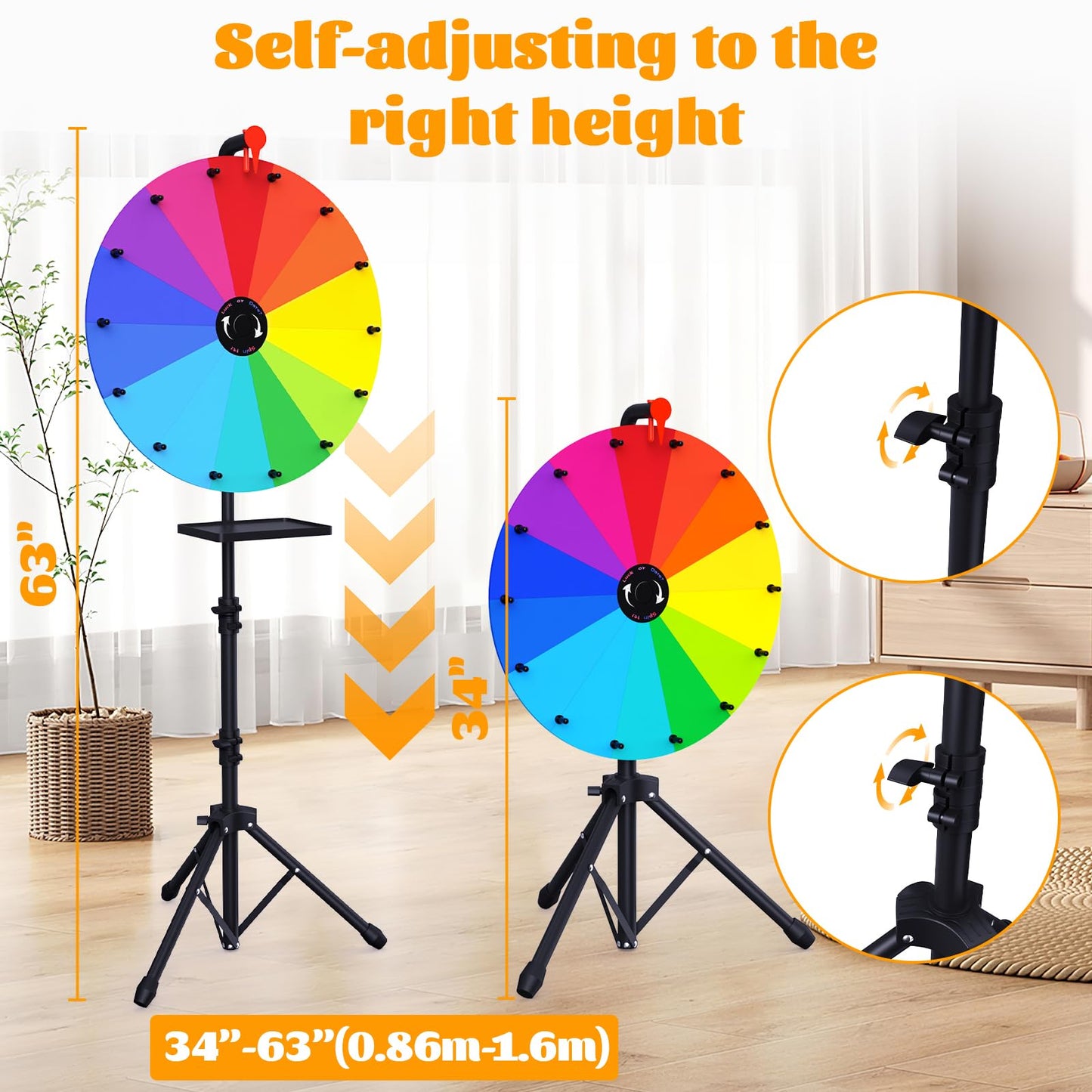 XIPENGKEJI 24-Inch Tabletop Prize Wheel – Durable Spin Wheel for Family & Parties