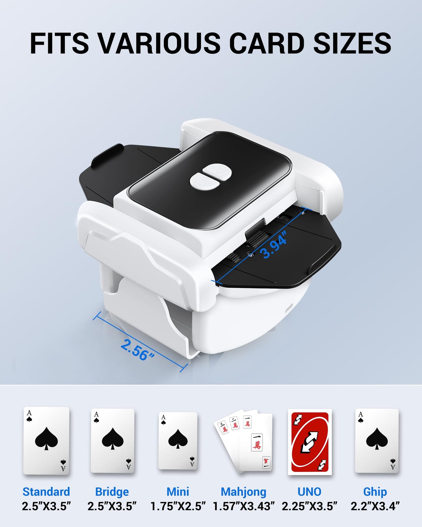 XISZMOG Rechargeable Automatic Card Shuffler for 1-2 Decks | Low Noise & Portable