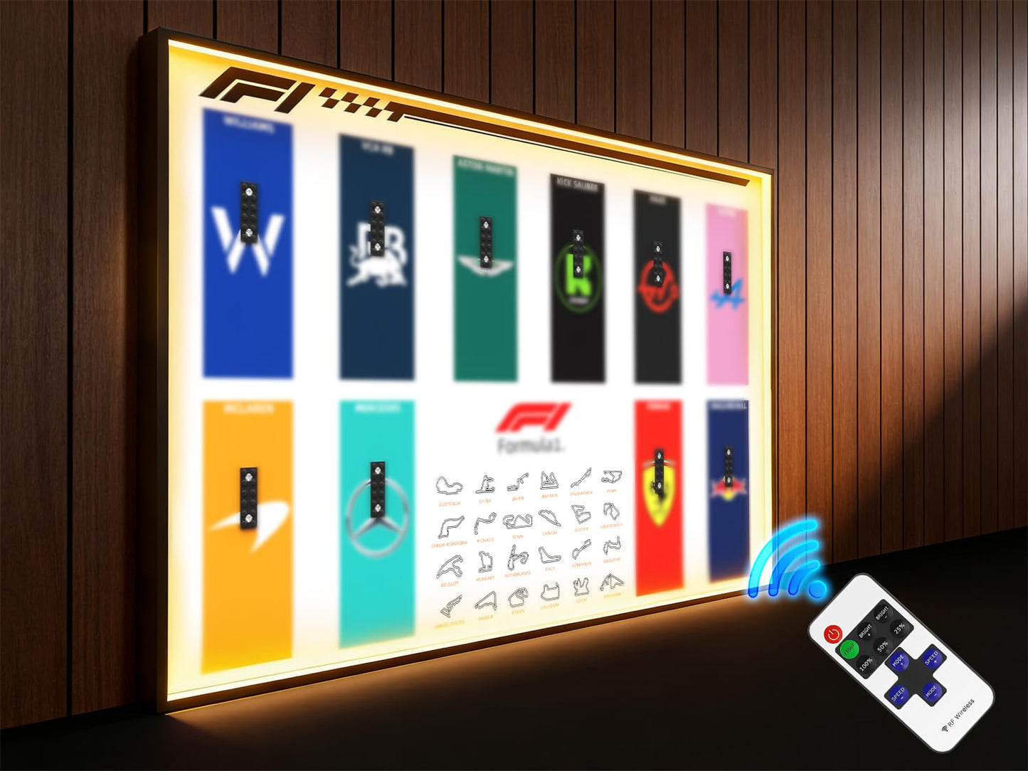 XIU F1 Wallboard Mount for LEGO Speed Champions F1 – Wall Display (No Car Included)