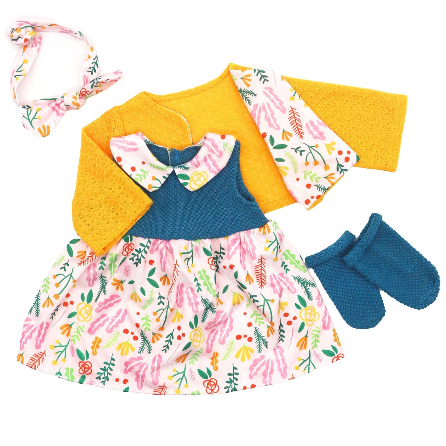 XIVEENS Reborn Doll Clothes – 3-Pack Outfit Set for 20-22 Inch Dolls (Coats, Headbands, Socks)