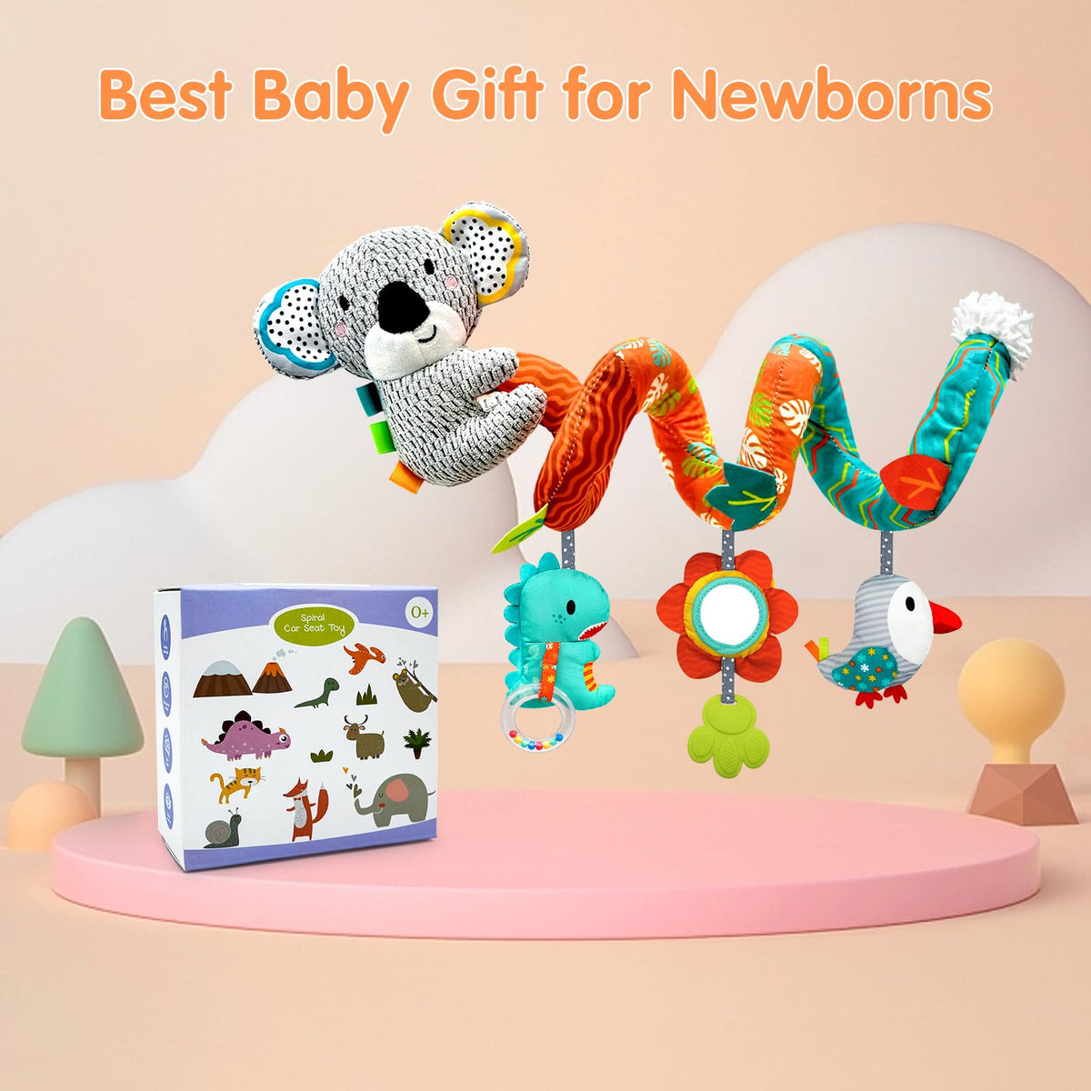 XIXILAND Car Seat Toys for Infants 0-12 Months – Safe, Colorful Developmental Play