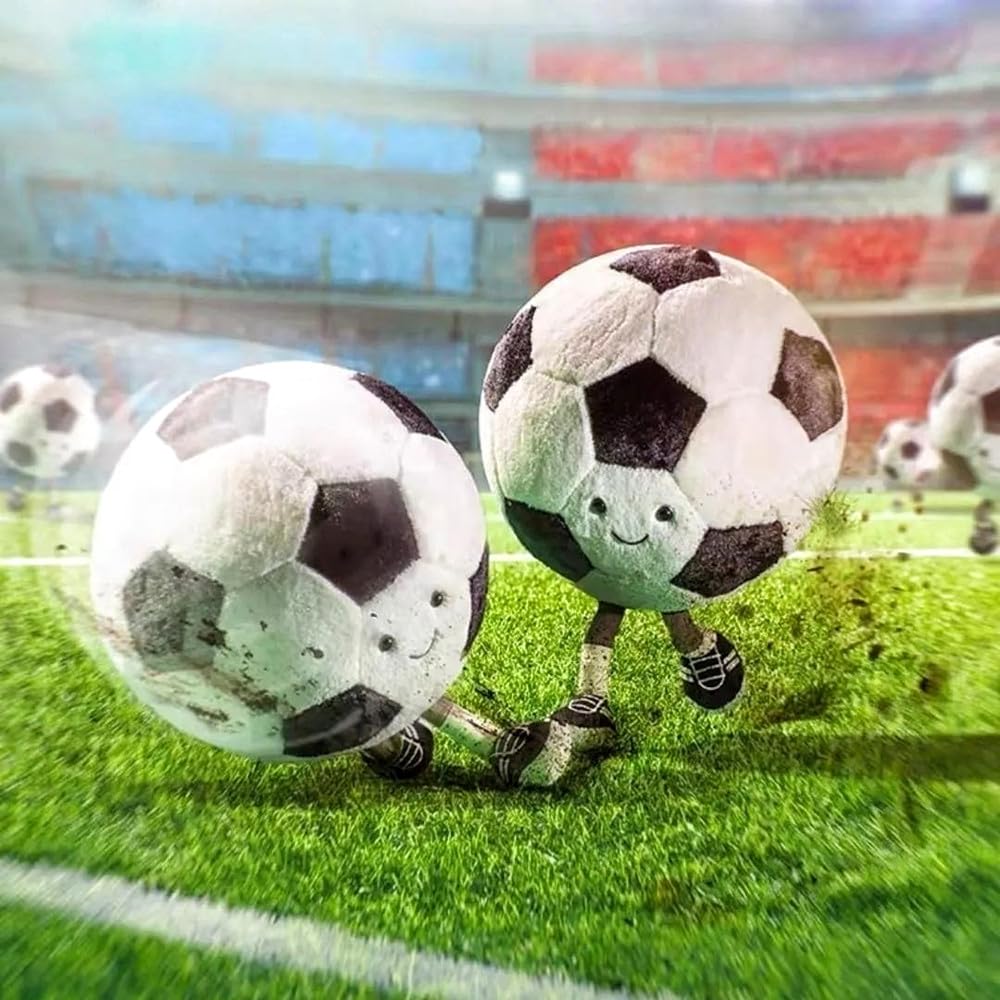 XIYUAN 13.7-Inch Football Plush Toy | Soft Soccer Ball Pillow for Kids, Gift & Decor