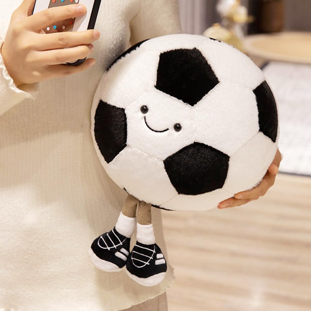 XIYUAN 13.7-Inch Football Plush Toy | Soft Soccer Ball Pillow for Kids, Gift & Decor