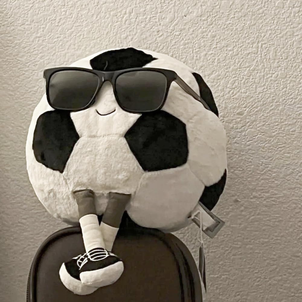 XIYUAN 13.7-Inch Football Plush Toy | Soft Soccer Ball Pillow for Kids, Gift & Decor