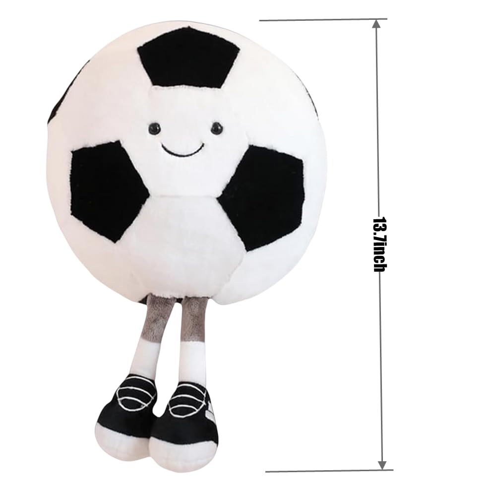 XIYUAN 13.7-Inch Football Plush Toy | Soft Soccer Ball Pillow for Kids, Gift & Decor