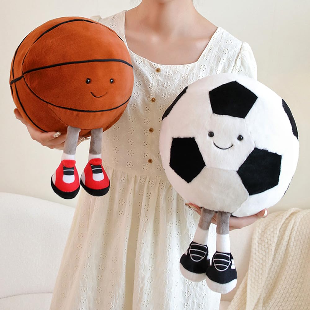 XIYUAN 13.7-Inch Football Plush Toy | Soft Soccer Ball Pillow for Kids, Gift & Decor