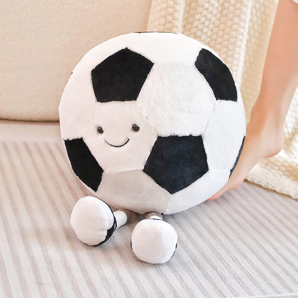 XIYUAN 13.7-Inch Football Plush Toy | Soft Soccer Ball Pillow for Kids, Gift & Decor