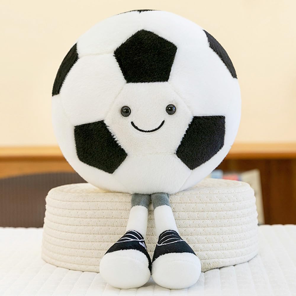 XIYUAN 13.7-Inch Football Plush Toy | Soft Soccer Ball Pillow for Kids, Gift & Decor