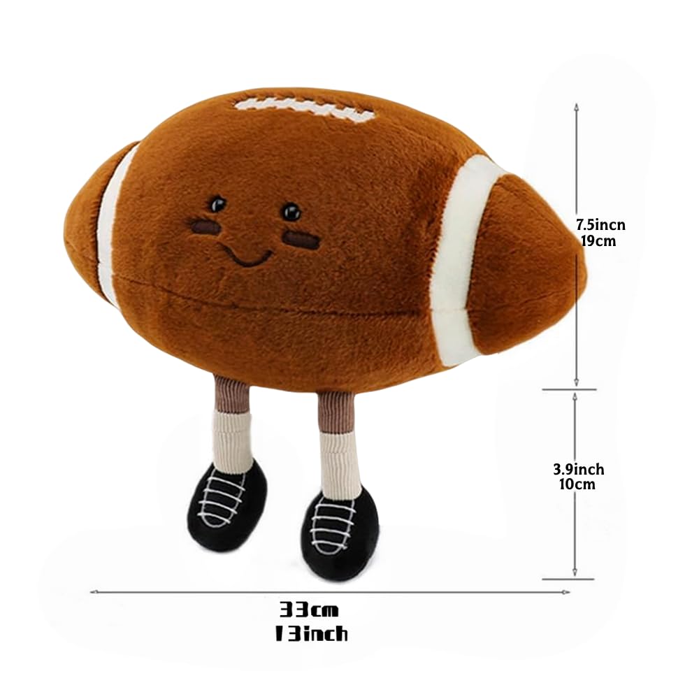 XIYUAN 13-Inch Rugby Plush Toy – Soft Football Plush Pillow for Kids
