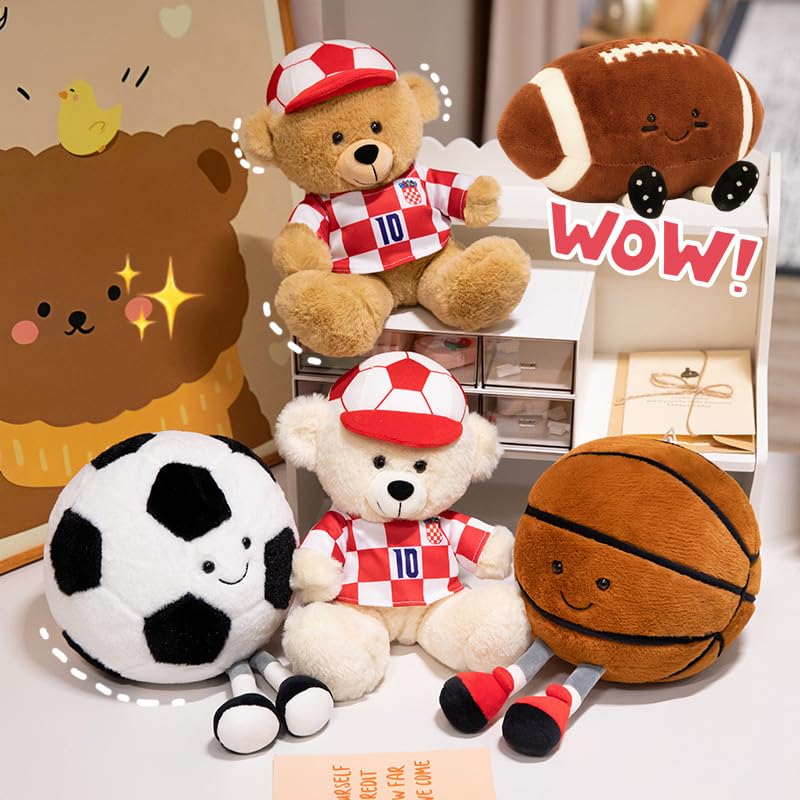 XIYUAN 13-Inch Rugby Plush Toy – Soft Football Plush Pillow for Kids