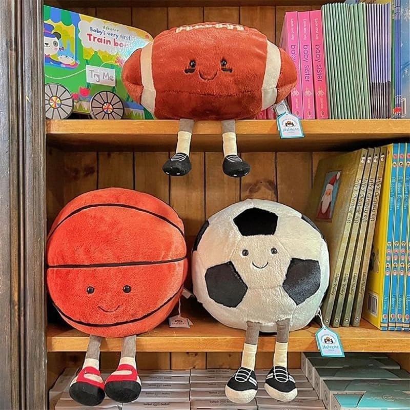 XIZHI 12-Inch Cute Football Plush Toy – Soft Ball Pillow for Kids, Gift & Room Decor