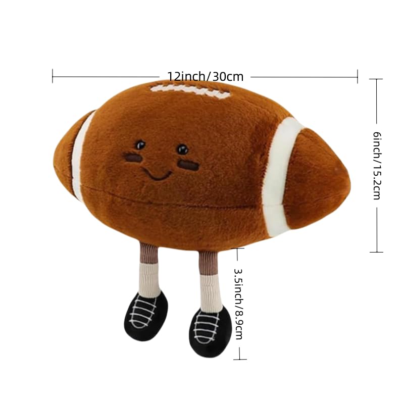 XIZHI 12-Inch Cute Football Plush Toy – Soft Ball Pillow for Kids, Gift & Room Decor