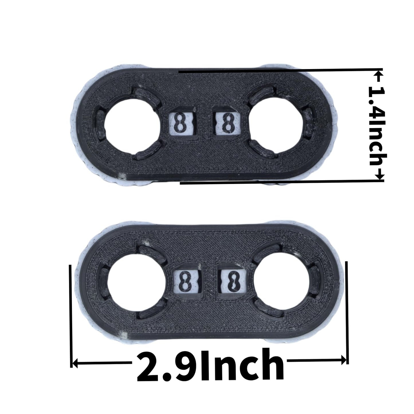 XJPONGC 2 Pack MTG Life Counter Wheel with Card Slot – Black & White