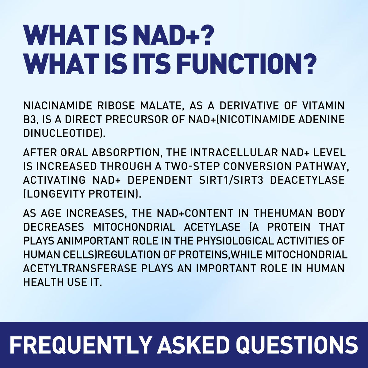 XKQ NAD+ Supplement 910mg – 60 Servings | Nicotinamide Riboside for Energy & Healthy Aging