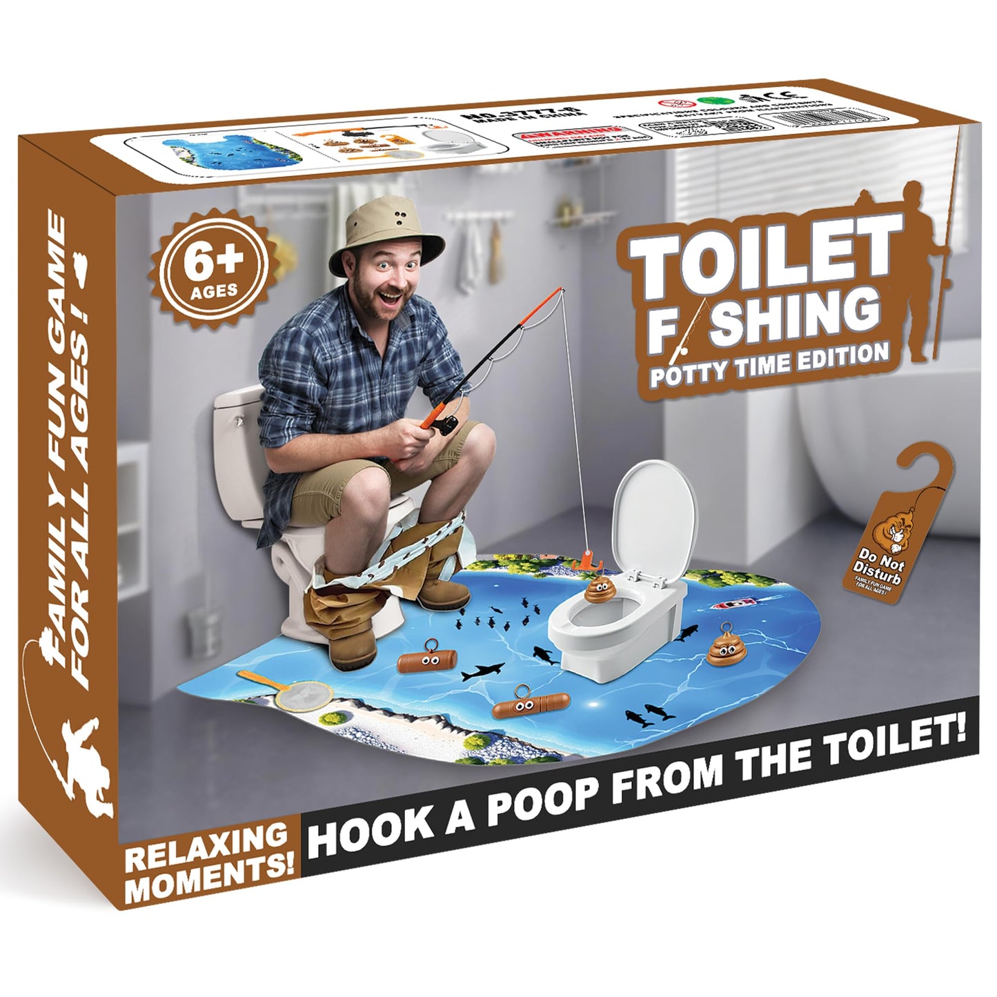 XLDLQU Prank Gift Box - Toilet Fishing Gag Box for White Elephant, Fun Gift for Dad, Husband