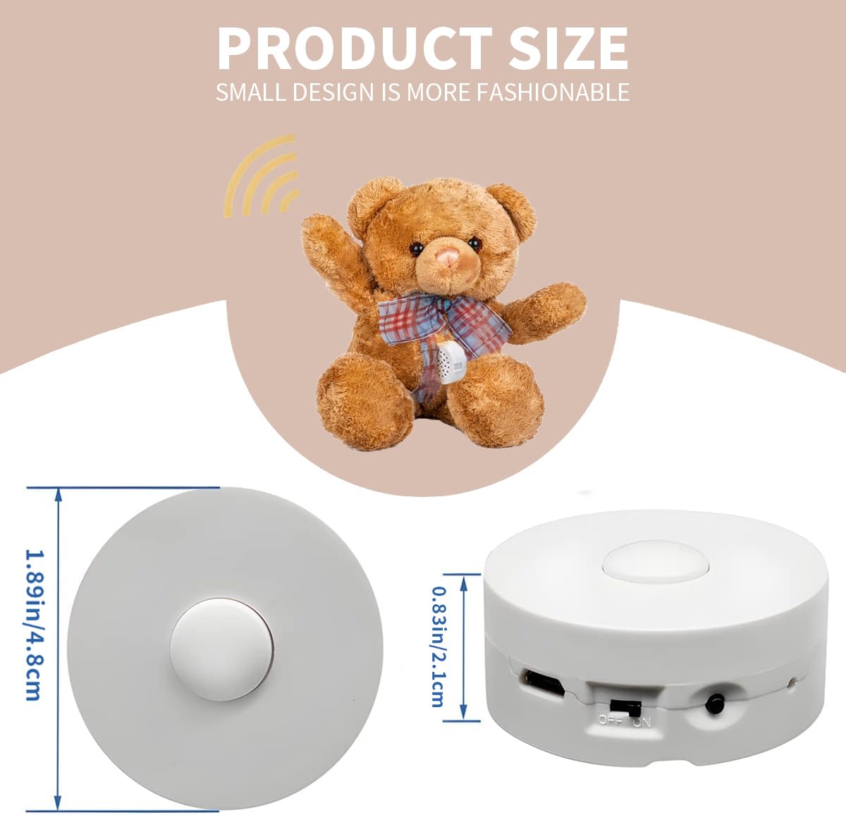 XLW 195 Seconds Voice Recorder for Plush Toys – USB Rechargeable, Custom Messages