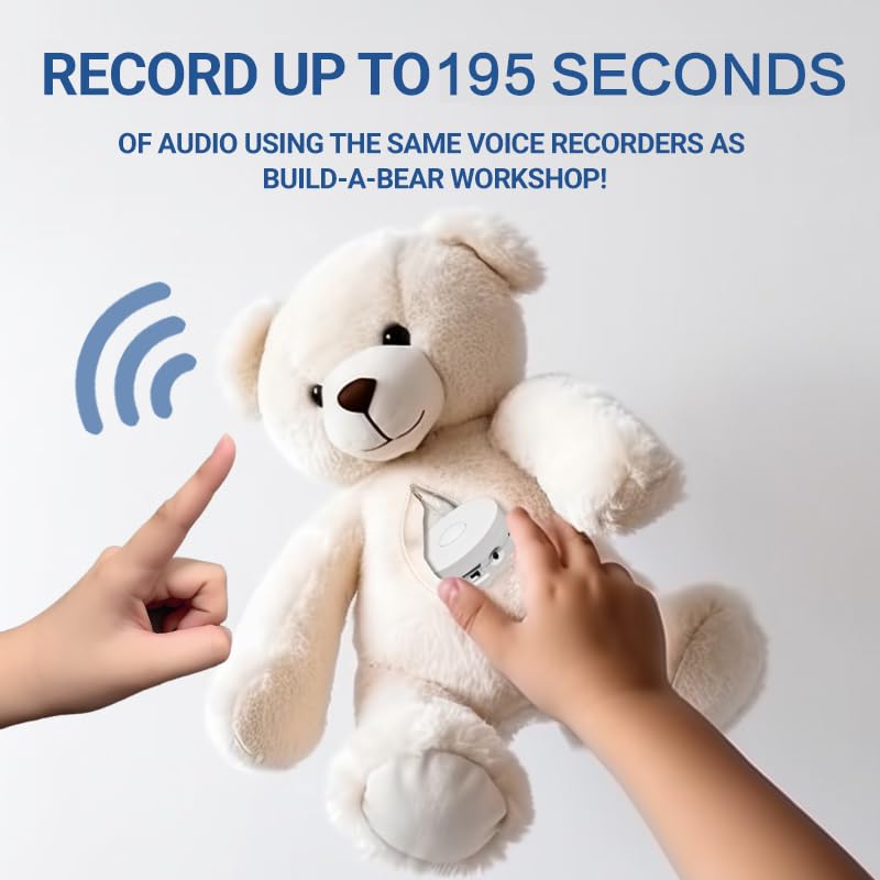 XLW Voice Recorder for Plush Toys – 195 Seconds, USB Rechargeable, Easy to Use