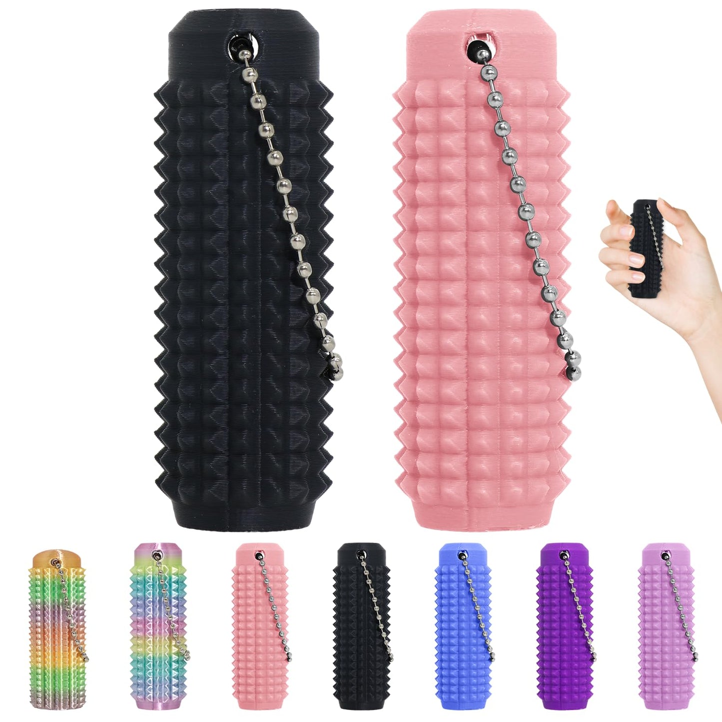 XNJAMG Little Ouchies Fidget Toys – Spiky Keychain for Stress Relief (2 PCS)