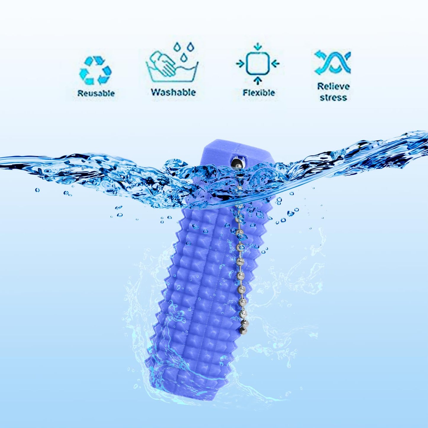 XNJAMG Little Ouchies Fidget Toys – 5-Pack Pain Stim Fidget Keychains for Stress Relief