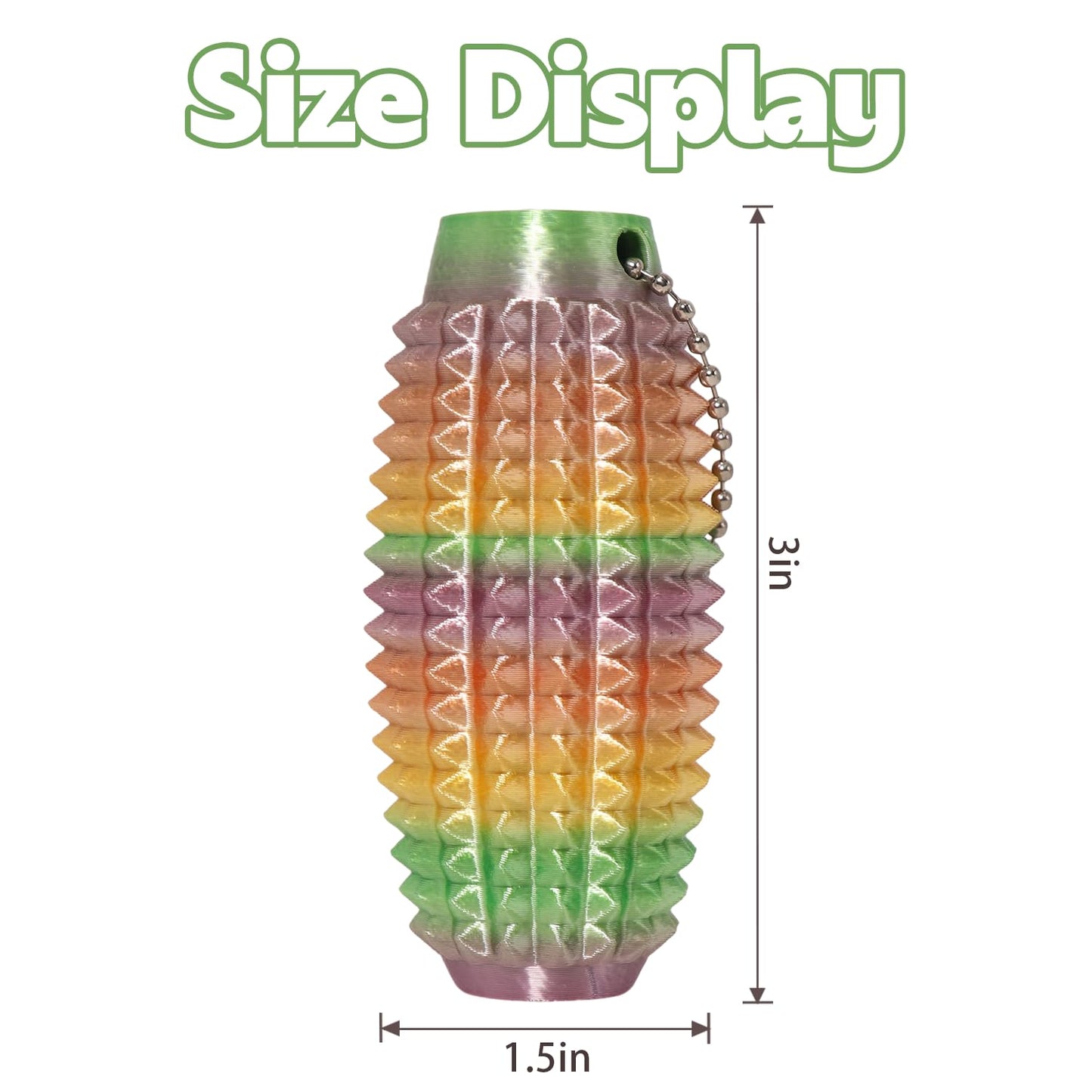 XNJAMG Little Ouchies Fidget Toy – Spiky Roller Keychain for Stress Relief