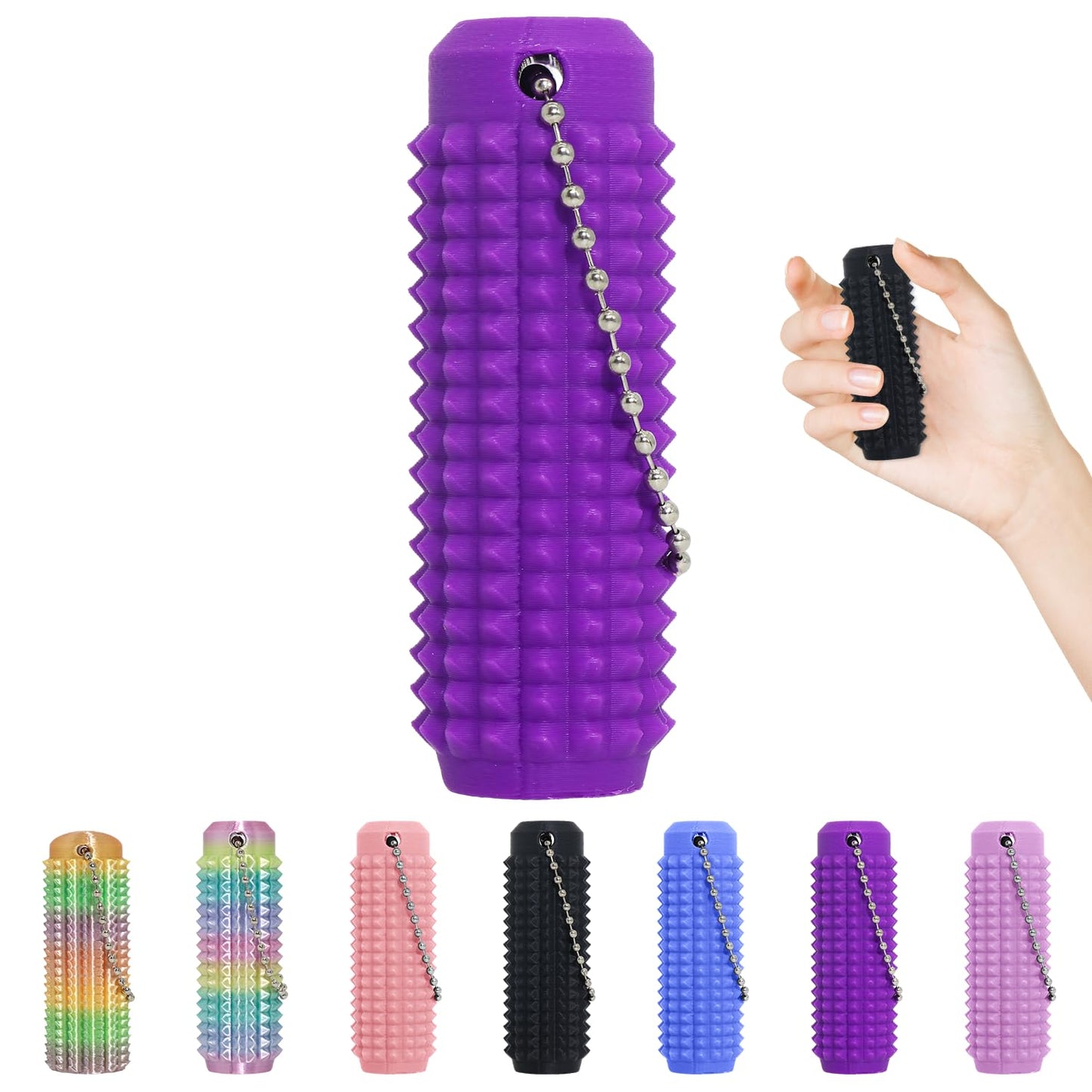 XNJAMG Little Ouchies Fidget Toy – Portable Spiky Keychain for Anxiety & Stress Relief