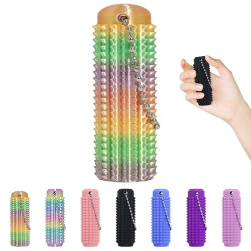 XNJAMG Rainbow Pendant Fidget Toy – Portable Stress Relief for Adults