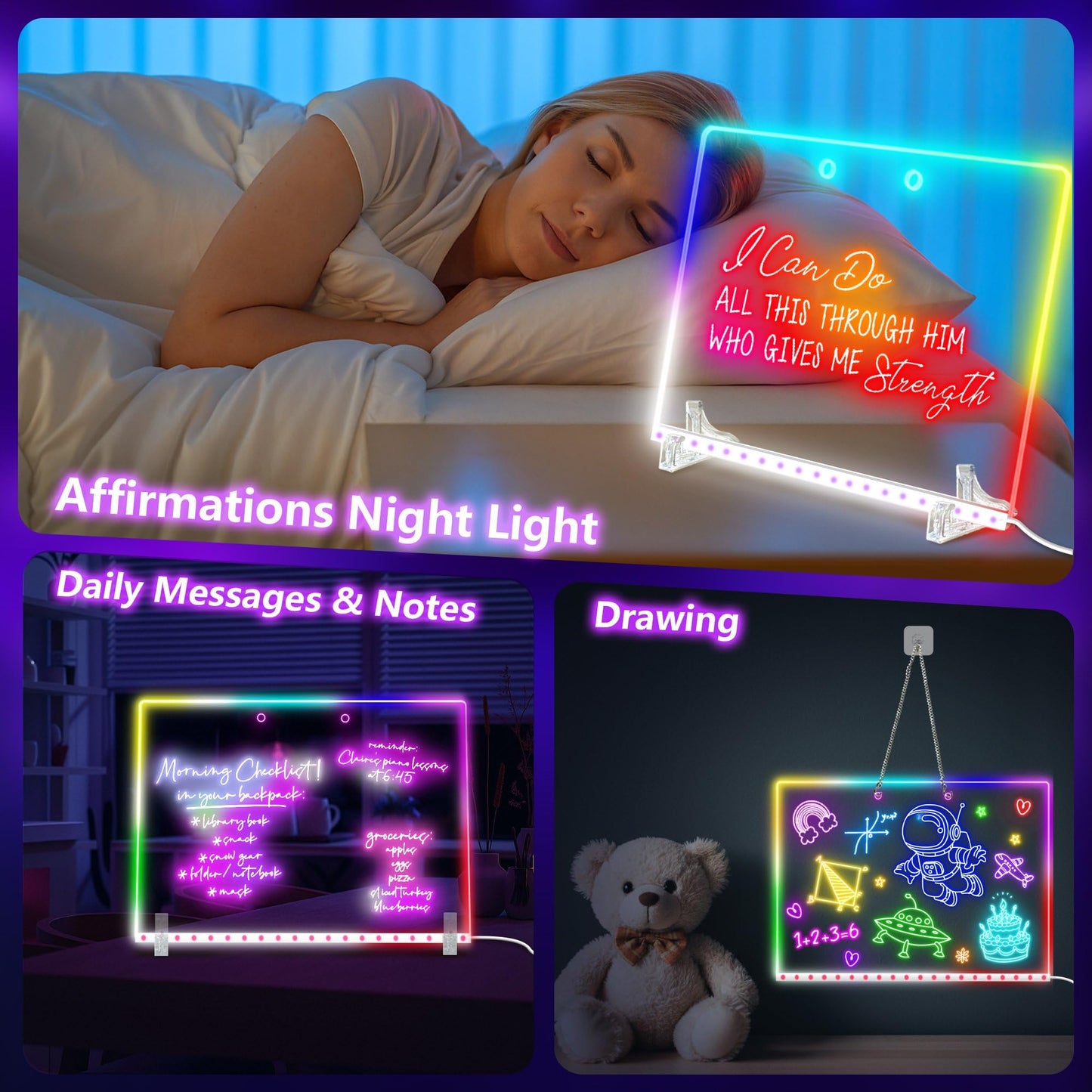 XoBathti 16-Inch LED Drawing Board with 18 Tracing Sheets for Kids