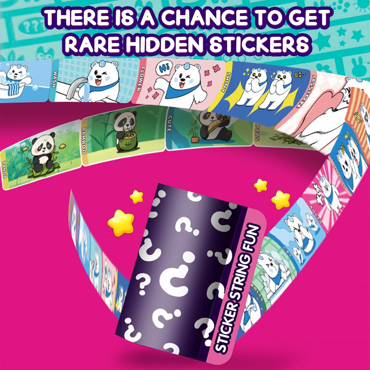 Xouyhzy Creative Sticky Rolls Bracelet Making Kit – 80 Reusable Stickers for Kids 5–12 | Classroom & Party Activity