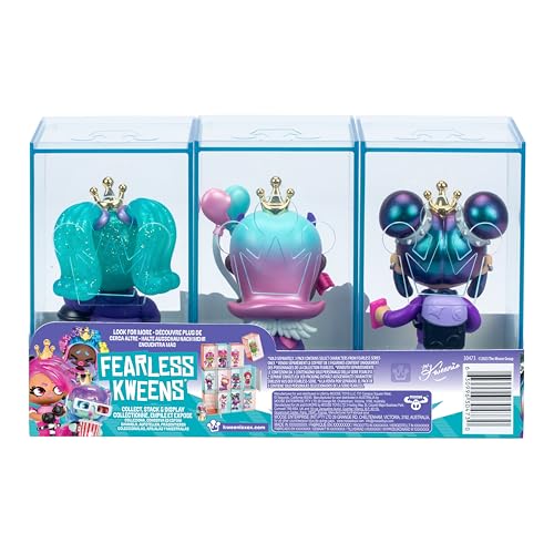XOX KWEENIE Fearless Kweens Series - Premium 4-Inch Figurine 3-Pack with Display Case