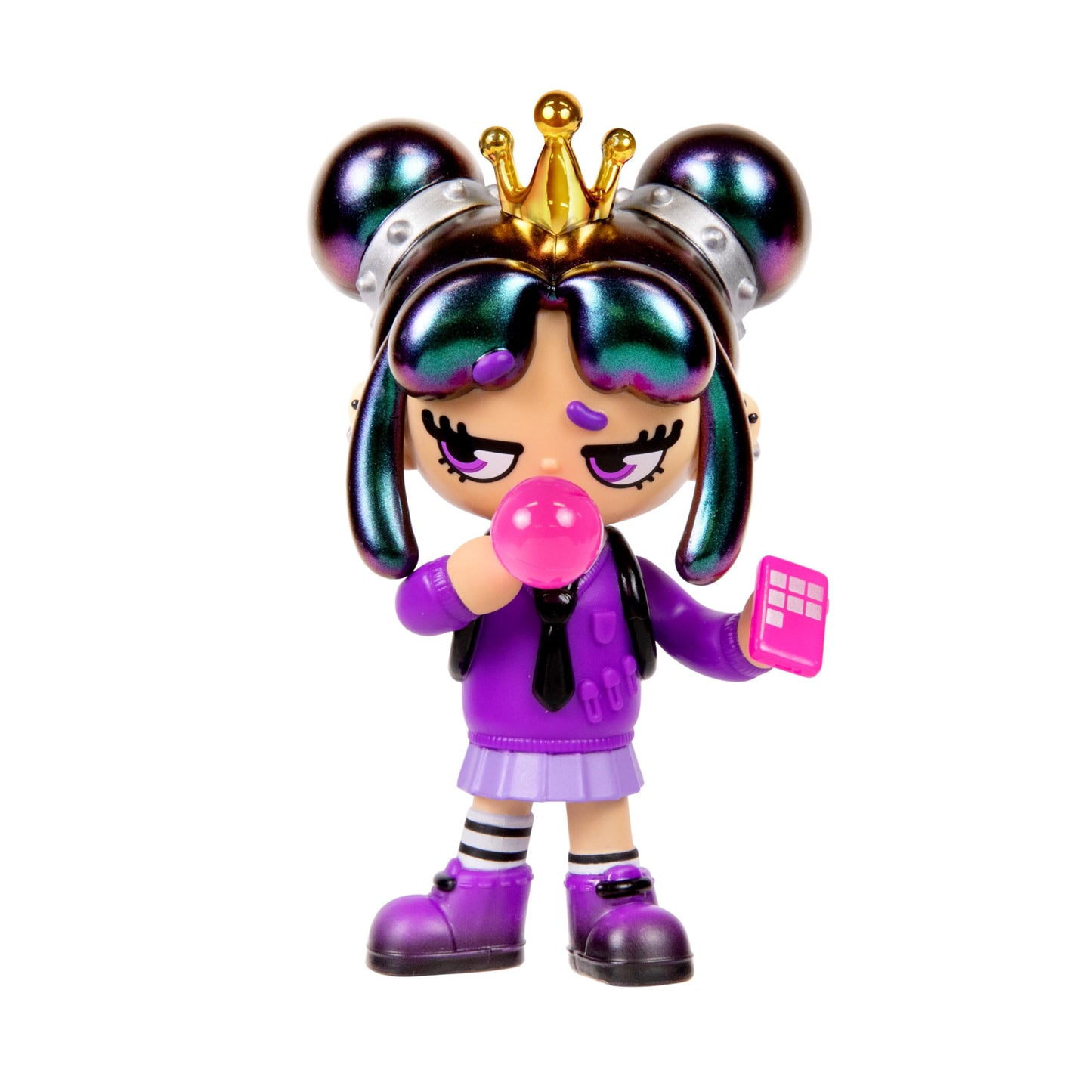 XOX KWEENIE Fearless Kweens Series - Premium 4-Inch Figurine 3-Pack with Display Case
