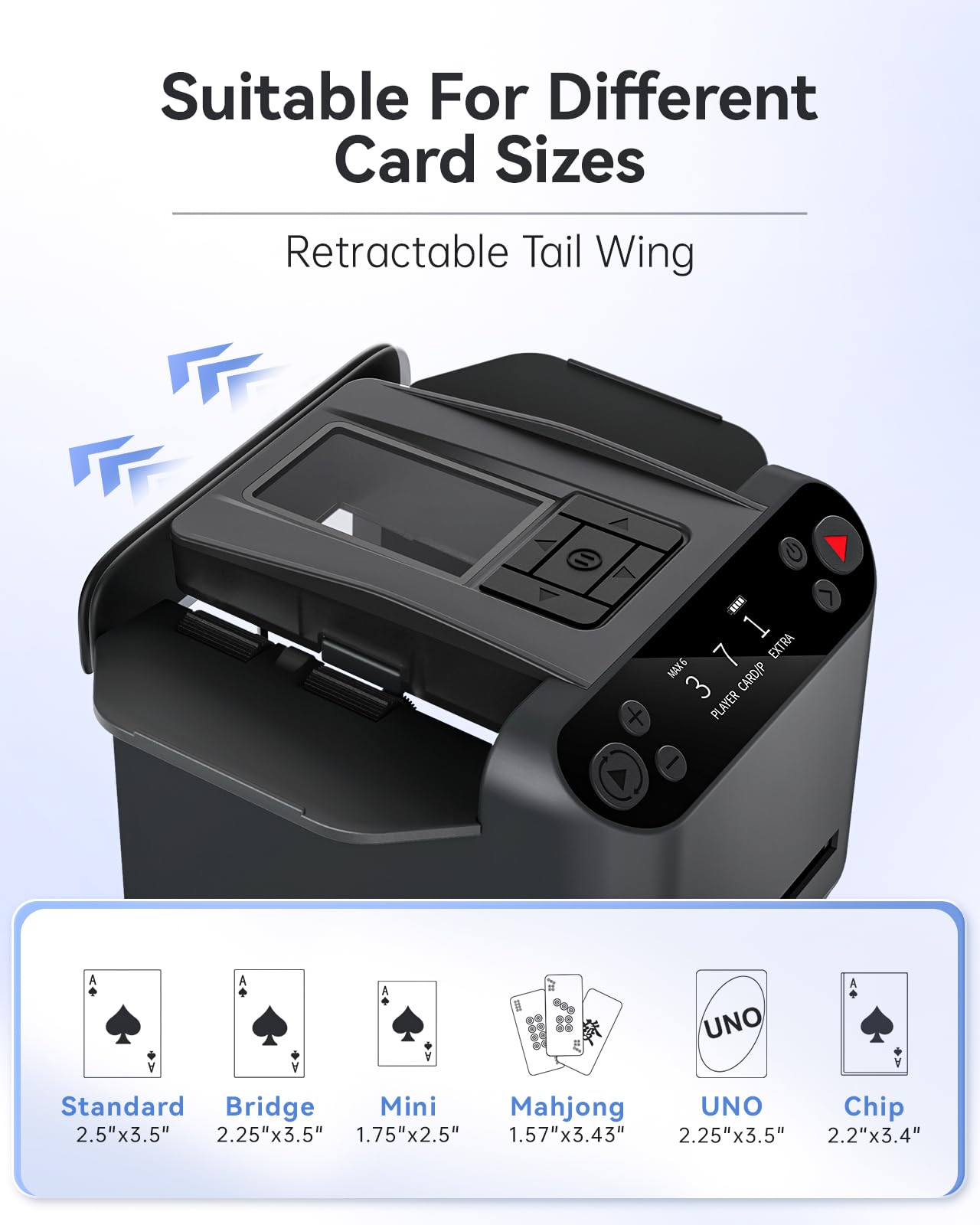 XPAW 2-in-1 Automatic Card Shuffler & Dealer for 12 Players | 360° Rotation