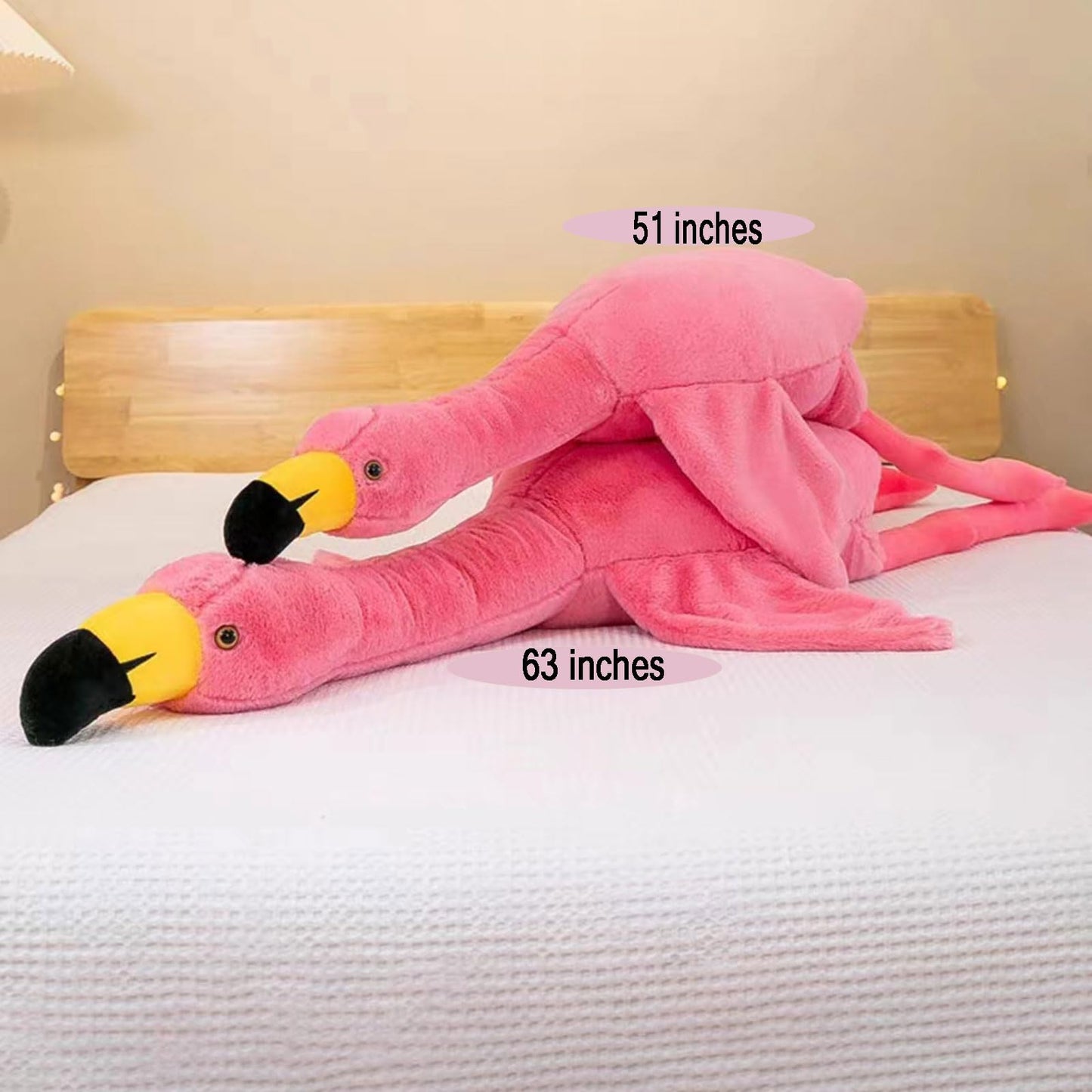 XQEYNT 62-Inch Flamingo Plush Pillow – Giant Pink Stuffed Animal for Kids, Decor & Cozy Comfort