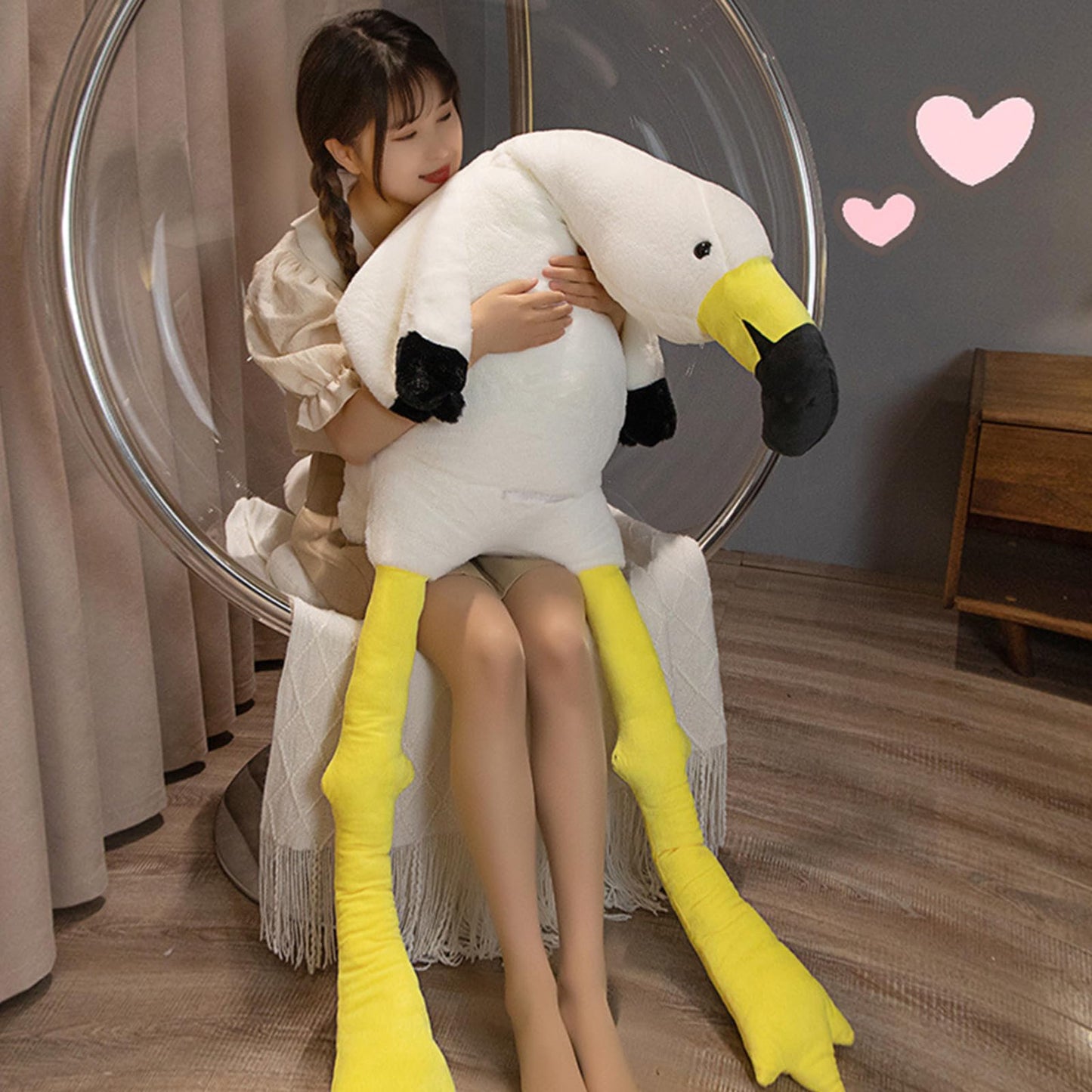 XQEYNT Flamingo Plush Pillow 62-Inch – Ultra Soft Huggable Plush for Home, Travel, and Gifts