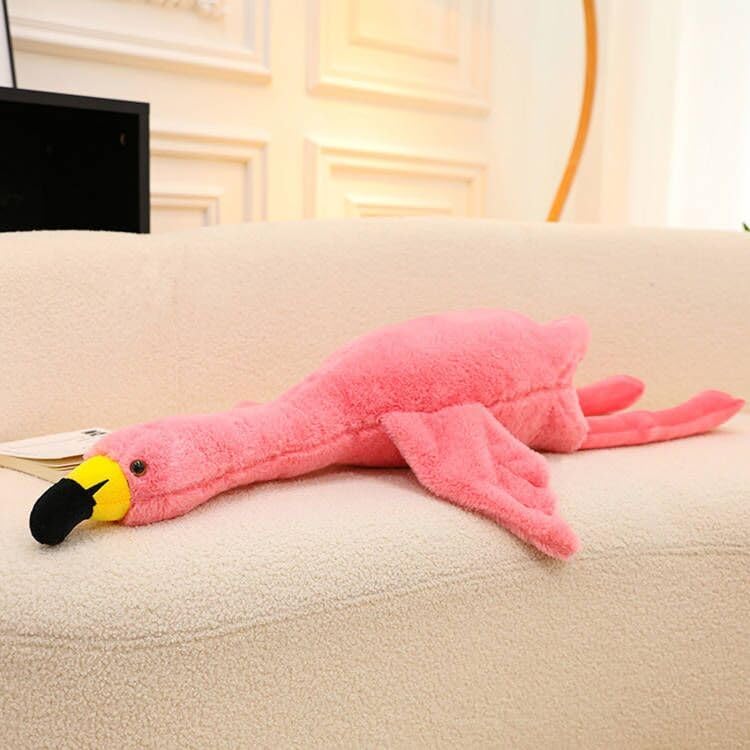 XQEYNT Pink Flamingo Plush Pillow - 34 Inch Ultra-Soft Huggable Flamingo