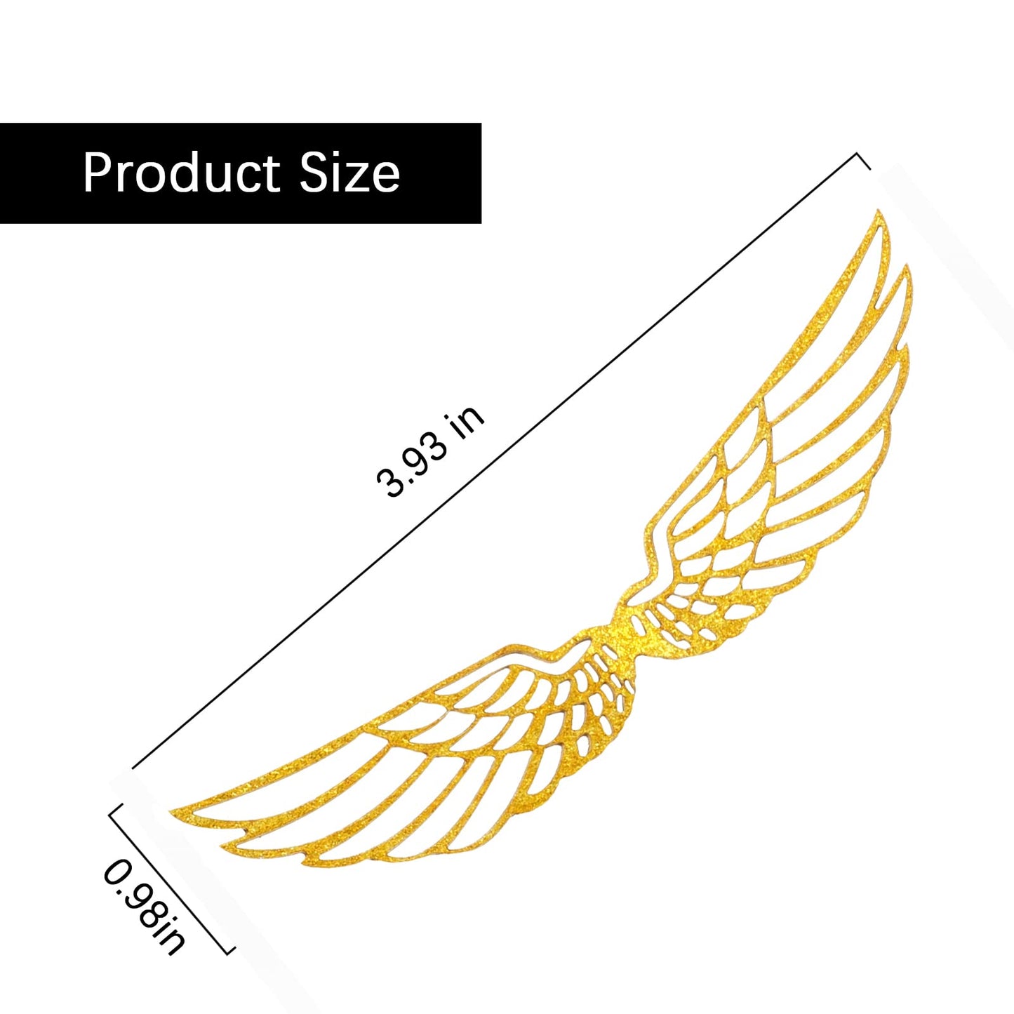 XQNRWYTU 50 Pcs Golden Wings Chocolate Decor – Wizard Party Cupcake Toppers