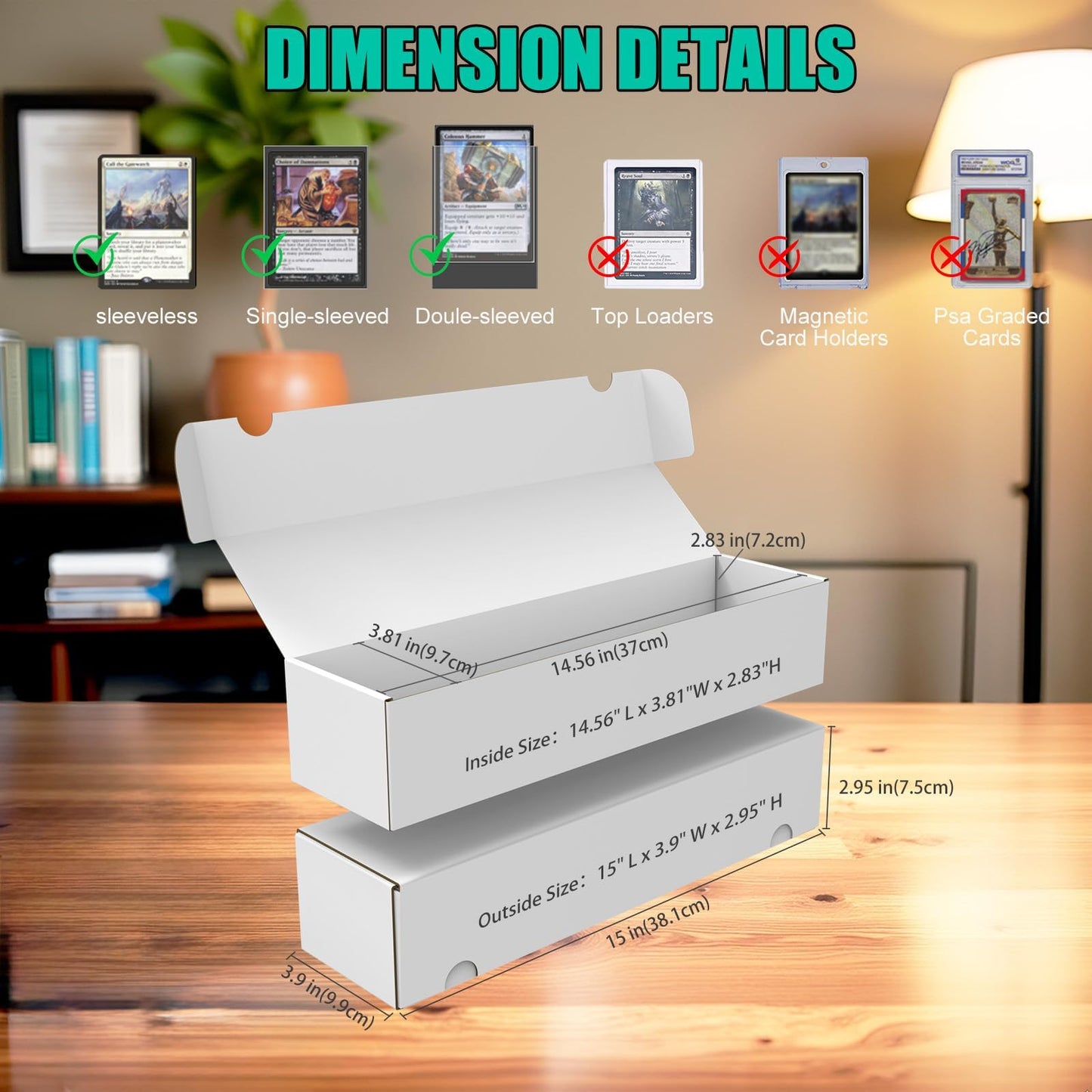 XRACV Collectible Trading Cards Storage Box (15-Pack) with Dividers – Durable, Eco-Friendly Card Organizer