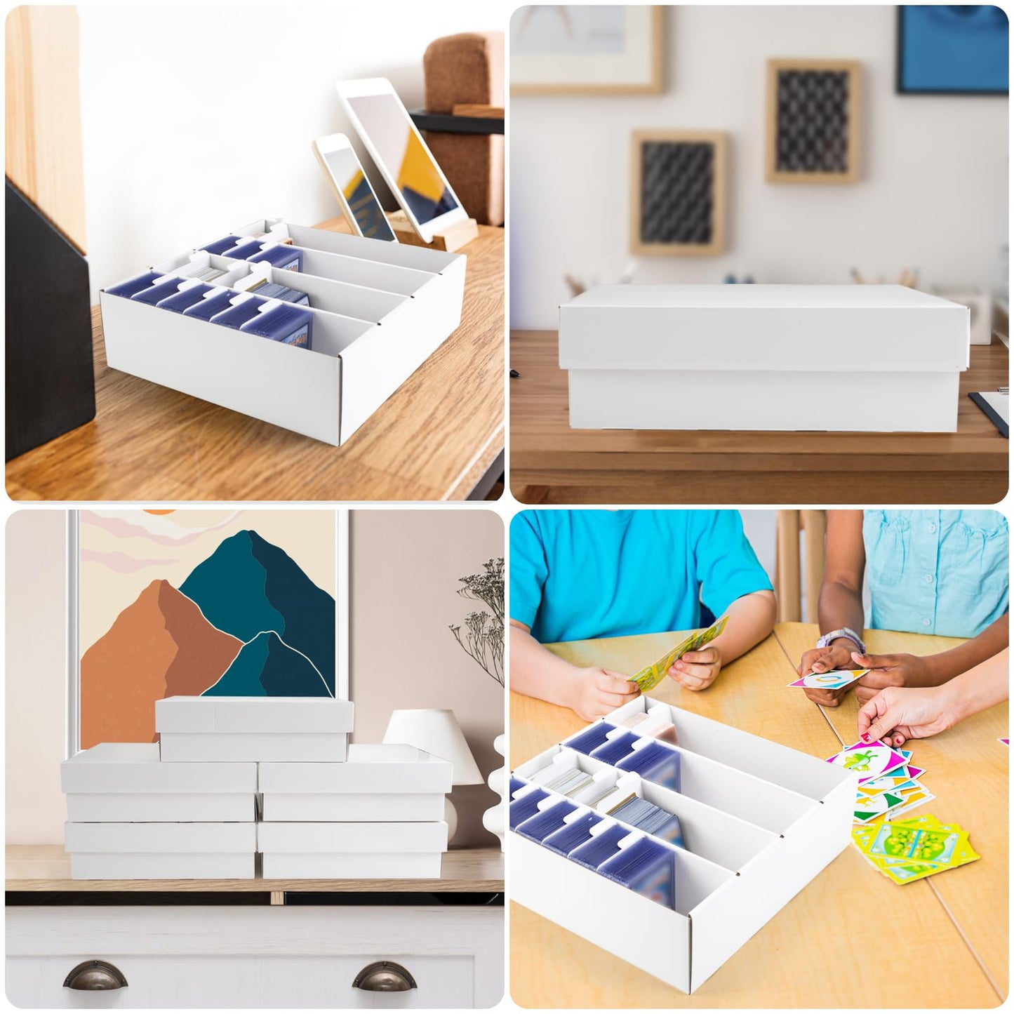 XRACV Trading Card Storage Box — 4-Row, 3200+ Cards, 5-Pack