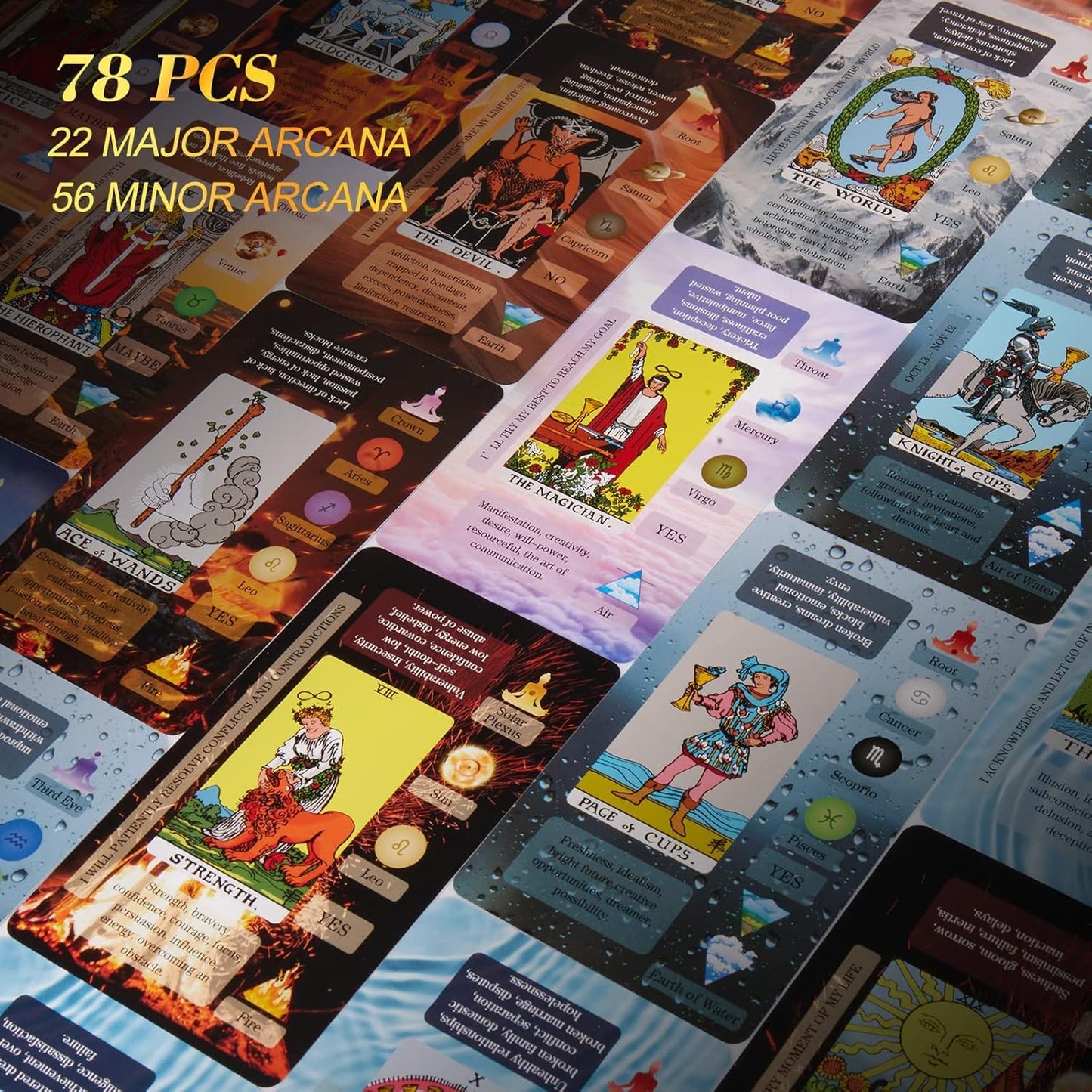 XSYLOHXL Tarot Cards for Beginners – Classic Learning Deck with Meanings & Reading Messages